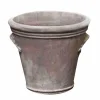Antico Terra Cotta Fluted Handle Planter>Roger's Gardens Fashion