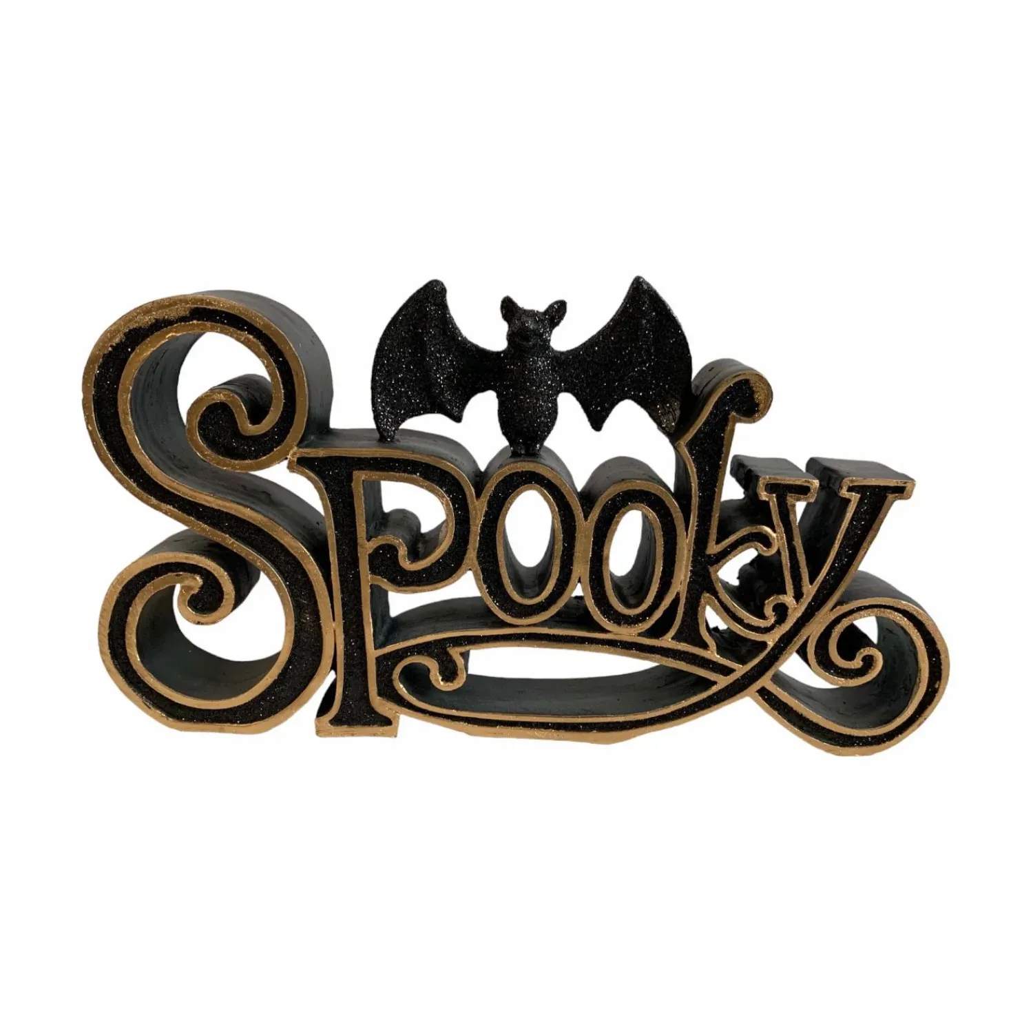 black__gold_spooky_sign___long_0.webp Black & Gold 'spooky' Sign - 10" Long>Roger's Gardens Cheap