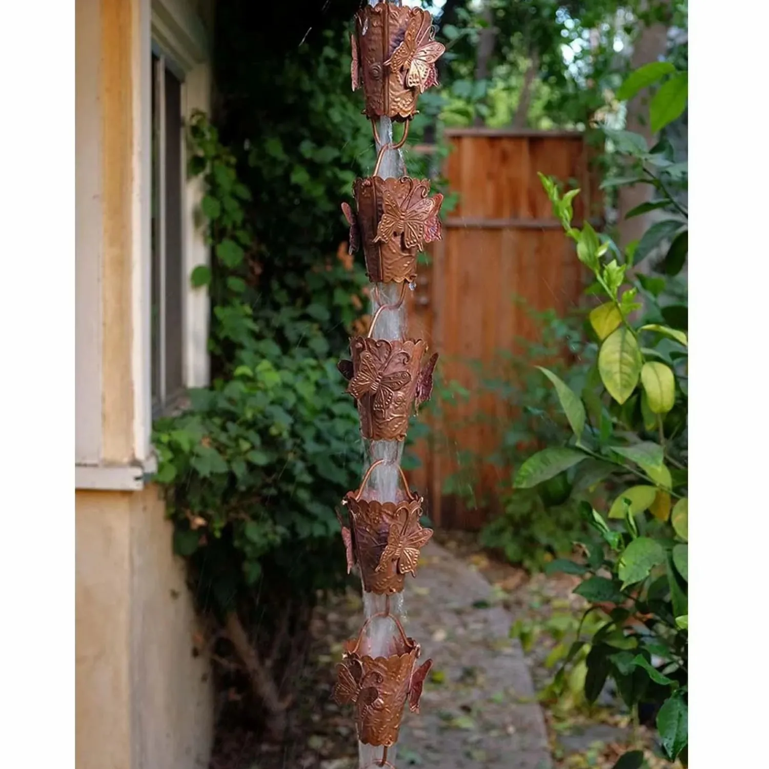 butterfly_cup_rain_chain__ft_long_2.webp Butterfly Cup Rain Chain - 8Ft Long>Roger's Gardens Fashion