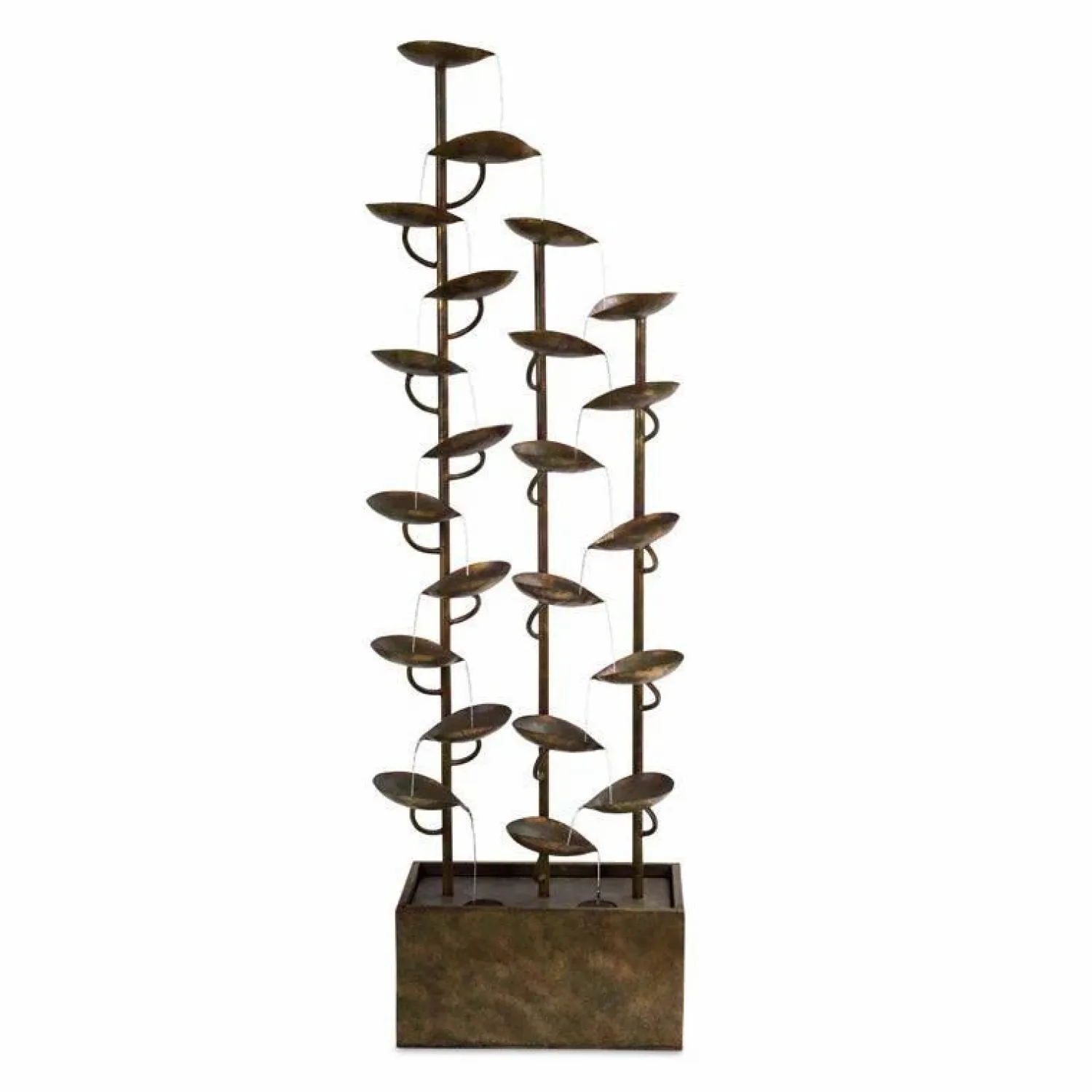 cascading_triple_leaves_fountain_with_pump___tall_0.webp Cascading Triple Leaves Fountain With Pump - 65" Tall>Roger's Gardens Cheap