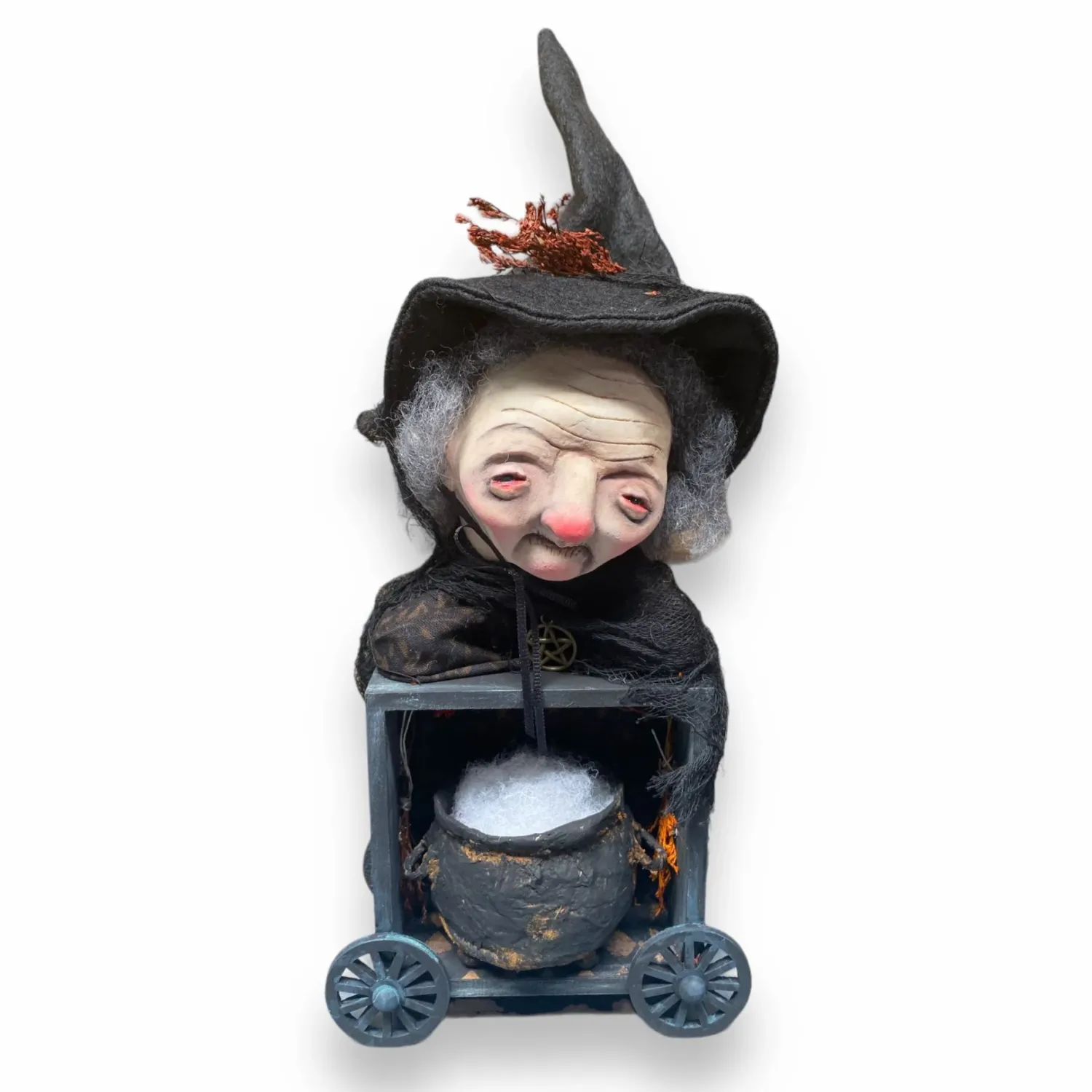 ermelina_folk_witch___tall_0.webp Ermelina Folk Witch - 12" Tall>Roger's Gardens New