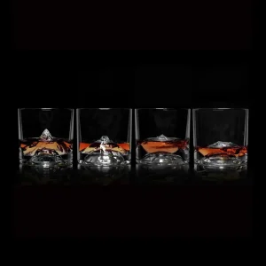 Famous Mountain Peaks Crystal Whiskey Glasses - Set Of 4>Roger's Gardens Hot