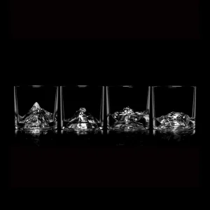 Famous Mountain Peaks Crystal Whiskey Glasses - Set Of 4>Roger's Gardens Hot
