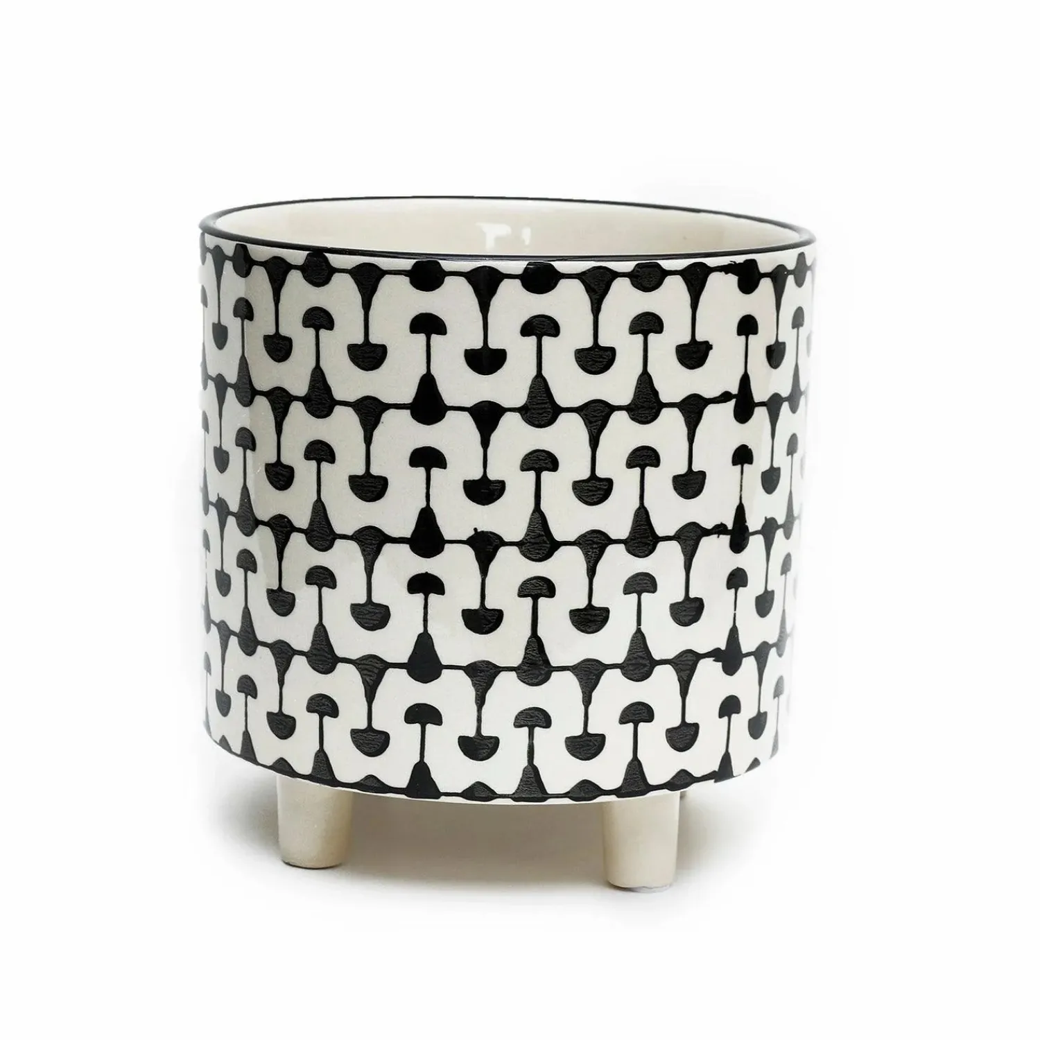 footed_black__cream_planter_0.webp Footed Black & Cream Planter>Roger's Gardens Cheap