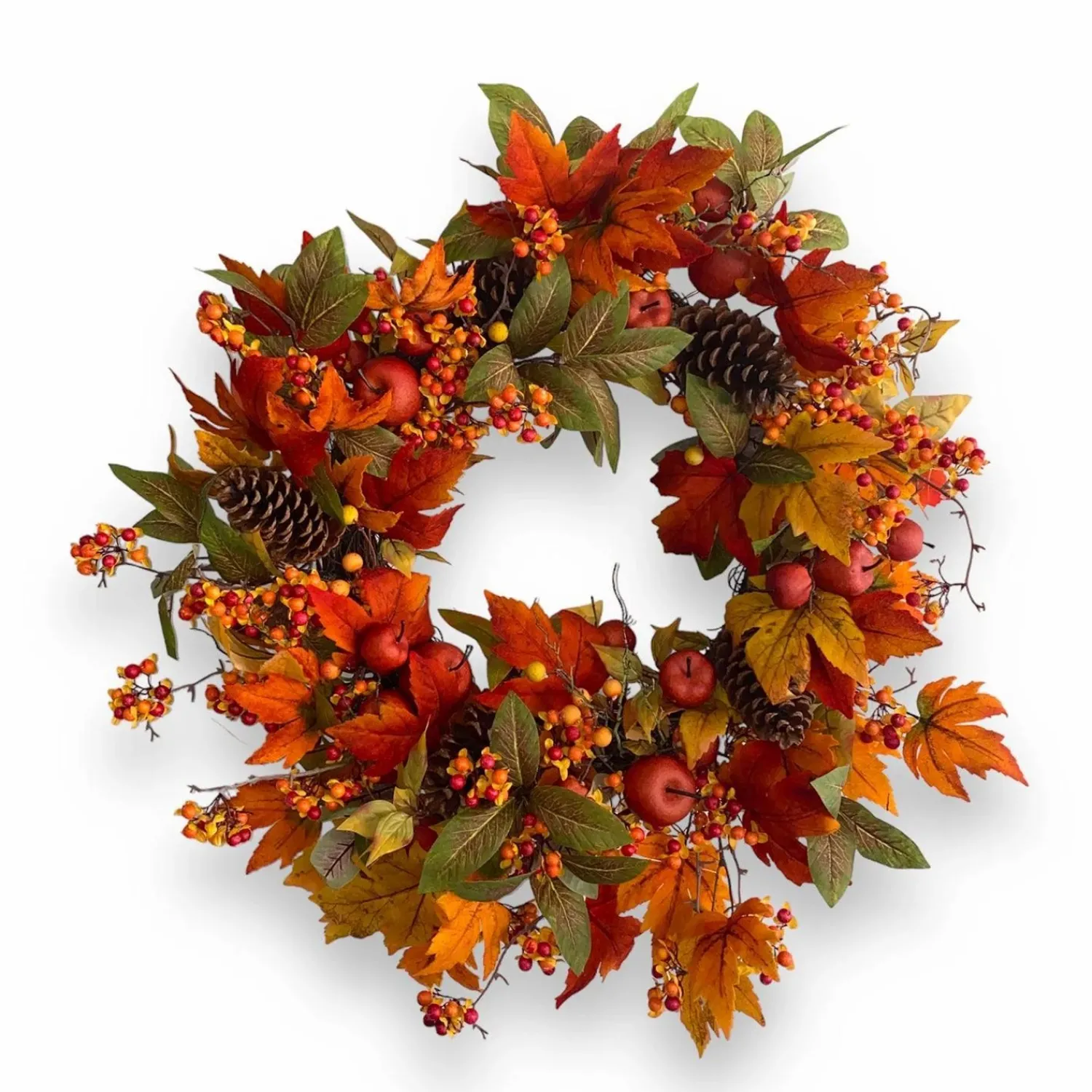 silk_orange_maple__apple_wreath___0-1.webp Silk Orange Maple & Apple Wreath - 24">Roger's Gardens Cheap