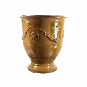 Traditional French Glazed Anduze Flame Vase>Roger's Gardens Clearance