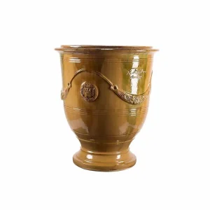Traditional French Glazed Anduze Flame Vase>Roger's Gardens Clearance